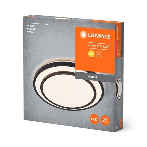 Plafonnier LEDVANCE ORBIS BERLIN, noir, 36W, 4150lm