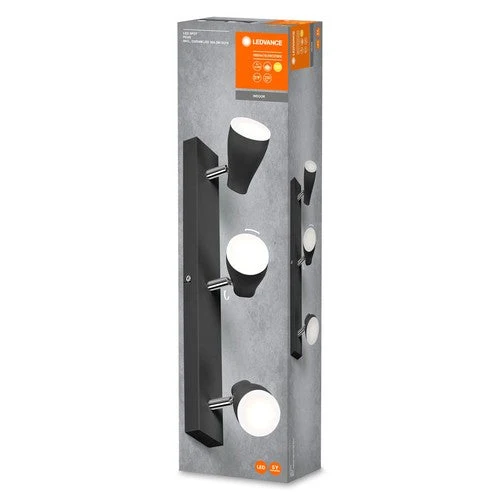 LEDVANCE LED SPOT PEAR Spot de plafond en saillie, noir, 12,9W, 630lm