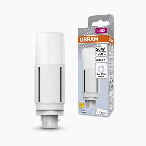 OSRAM DULUX LED-Lampe D26 VT EM, 9,5W, 1200lm, 4000K, blanc froid
