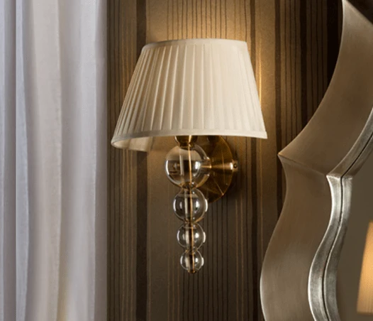 Lampe Chevet Champagne Doré Vintage