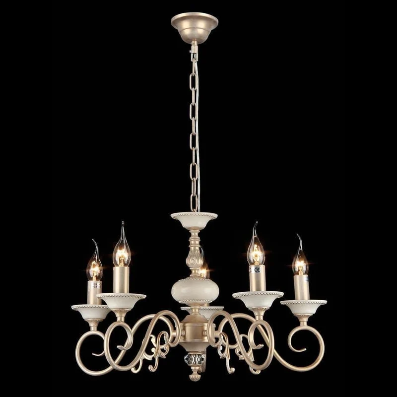 Lustre Chandelier Baroque Doré Salle Manger