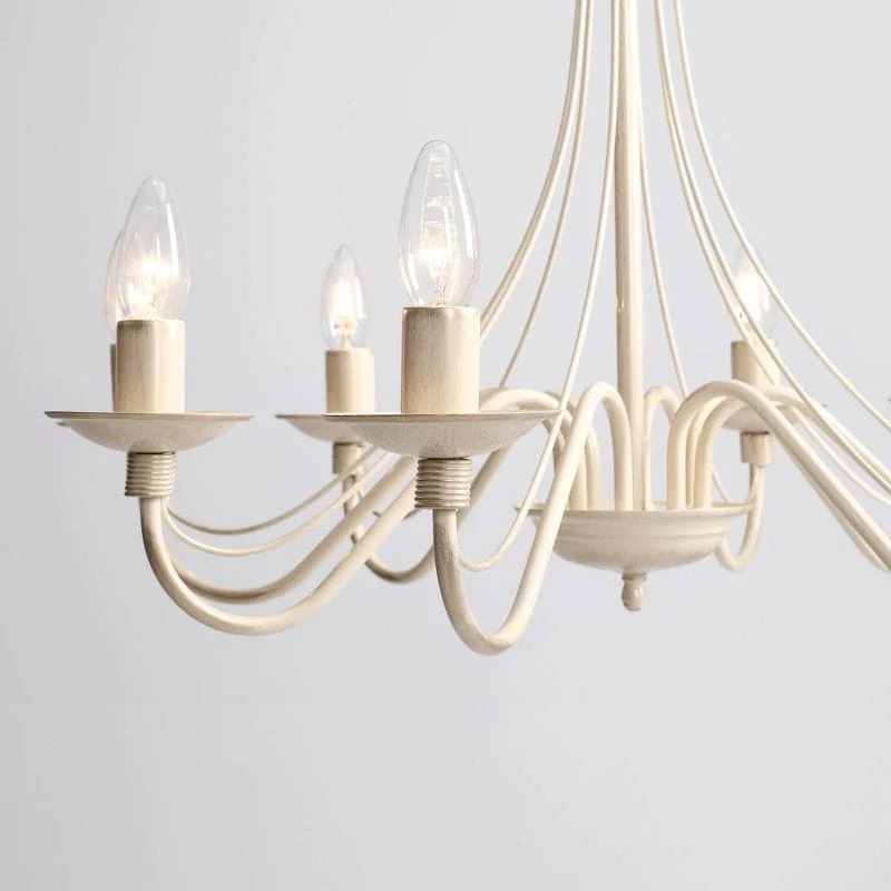 Lustre Chandelier Beige Art Déco