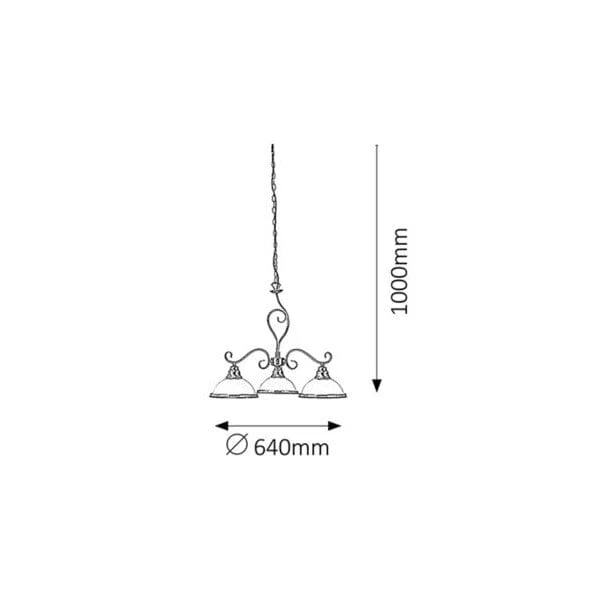 Suspension style ancien vintage bronze Salon
