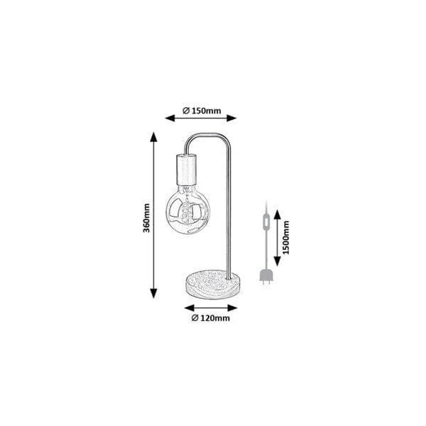 Petite Lampe Chevet Noire Lit Chambre