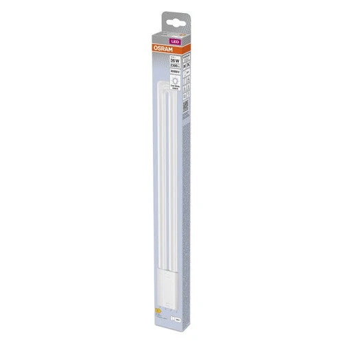 OSRAM remplacement LED pour KLLni, avec culot enfichable 4 pôles 2G11 pour fonctionnement sur ballast électronique ou tension secteur, remplacement 36 watts, 2G11, tube, single-ended, 4000 Kelvin, blanc froid, verre clair, single Pack