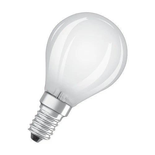 Ampoules LED OSRAM, forme classique de mini-boule, remplacement de 40 watts, E14, P-shape, 2700 Kelvin, blanc chaud, verre transparent, pack de 2