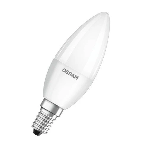 OSRAM LED Base Lampe LED forme bougie mate (ex 40W) 5,5W / 4000K blanc froid E14 pack de 4