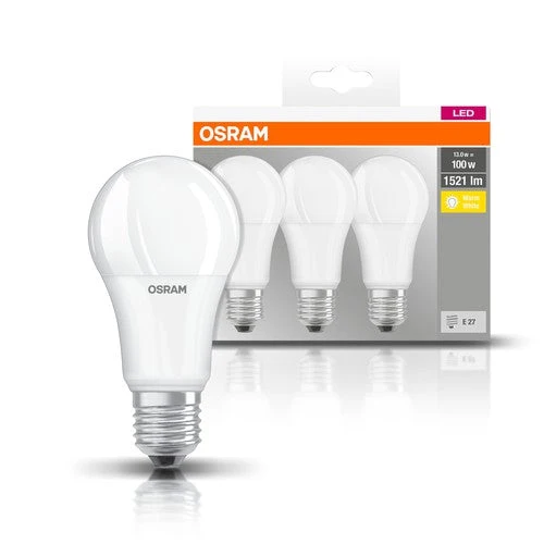 OSRAM LED Base Lampe Classique (ex 100W) 14W / 2700K E27, Blanc chaud