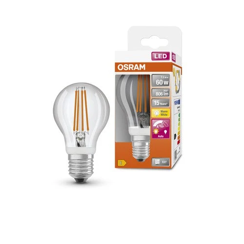 OSRAM LED STAR MOTION SENSOR CLASSIC A Ampoules spéciales à LED avec détecteur de mouvement, forme classique d'ampoule, E27