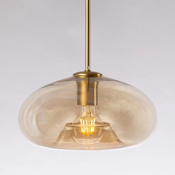 Suspension verre ambre chambre