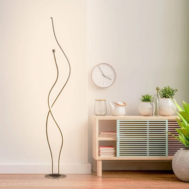 Lampadaire Noir LED Métal Salon