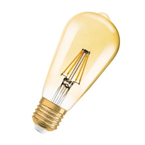 OSRAM Ampoule LED à intensité variable EDISON 6.5W filament E27 Vintage 1906 Gold, E27, pack de 2