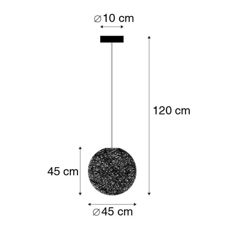 Suspension intelligente blanche Boule Chambre