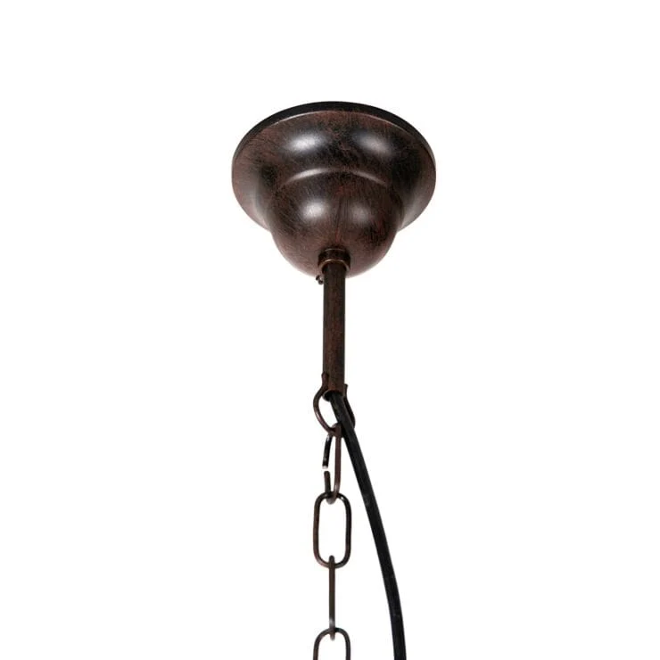 Suspension Lustre intelligent brun rouille 8 lumières