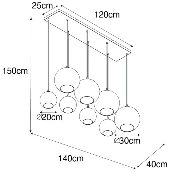 Suspension intelligente connecté noire verre fumé