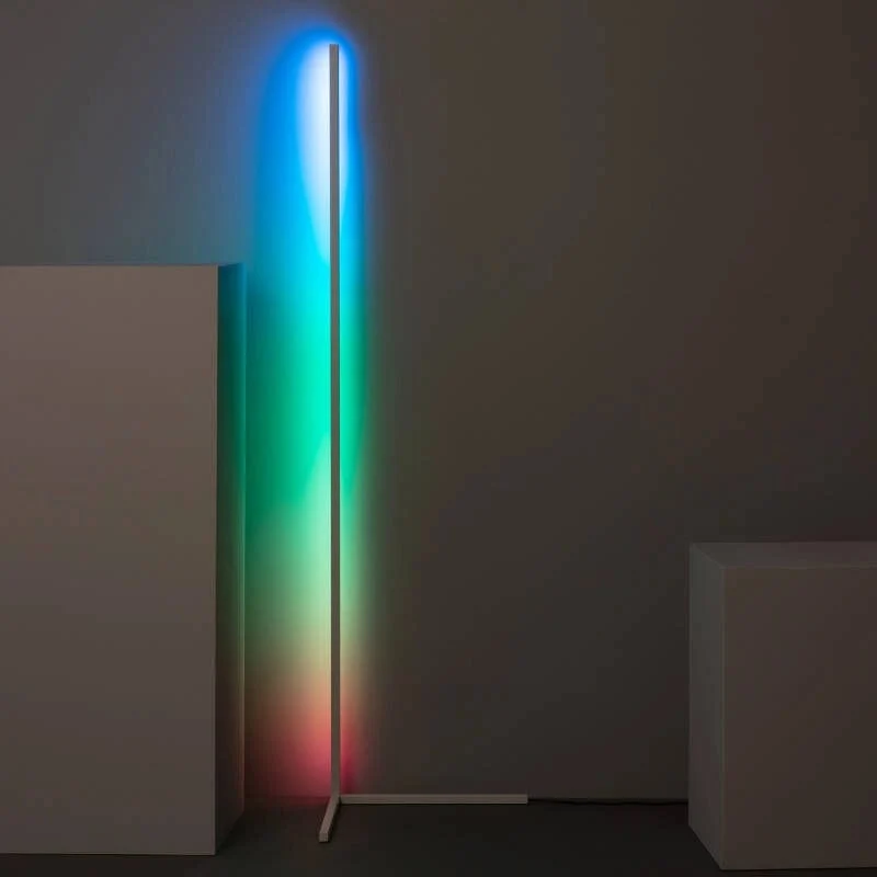 Lampadaire LED Blanc Métal