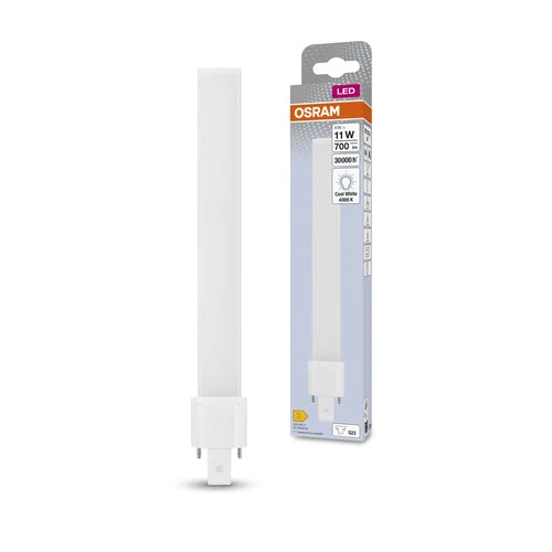 OSRAM DULUX S LED EM & AC MAINS Tube à LED 23,4cm (ex 11W) 6W / 4000K blanc froid G23