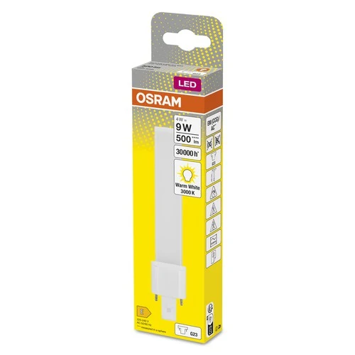 OSRAM DULUX S LED EM & AC MAINS Tube à LED 16,5cm (ex 9W) 4,5W / 3000K blanc chaud G23
