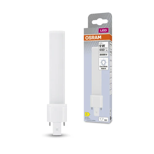 OSRAM DULUX S LED EM & AC MAINS Tube à LED 16,5cm (ex 9W) 4,5W / 4000K blanc froid G23