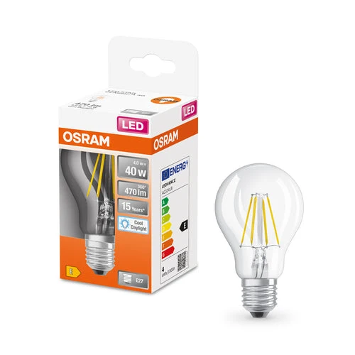 OSRAM LED Retrofit Classic A lampe claire (ex 40W) 4,5W / 6500K blanc froid E27
