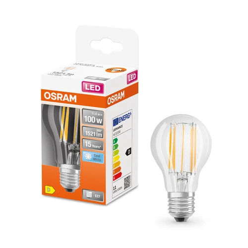 OSRAM Retrofit Classic A lampe LED (ex 100W) 11W / 4000K blanc froid E27