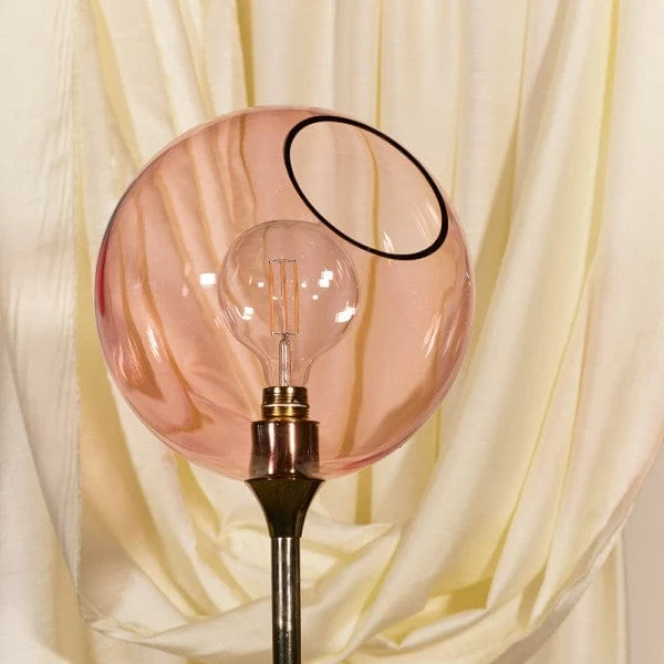 Lampadaire Boule Noire Fumée