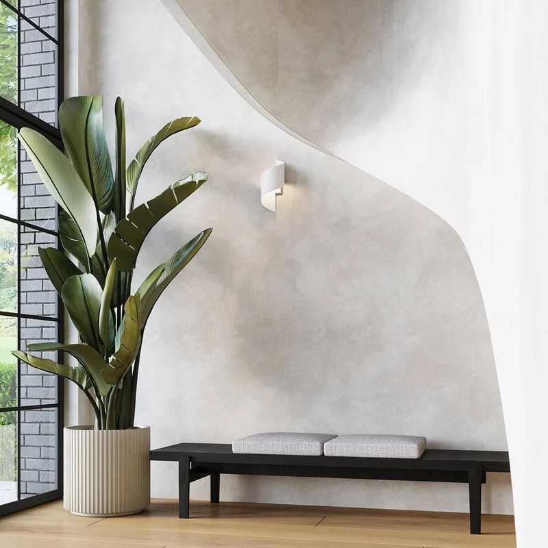 Applique murale Design Spirale Noire