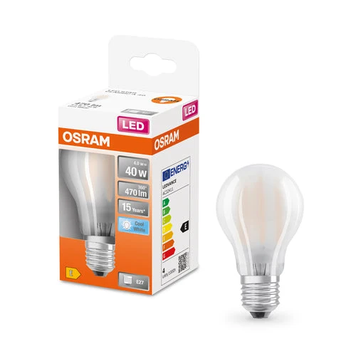 OSRAM Retrofit Classic lampe LED mate (ex 40W) 4W / 4000K blanc froid E27