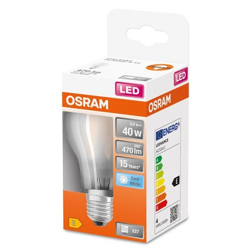 OSRAM Retrofit Classic lampe LED mate (ex 40W) 4W / 4000K blanc froid E27