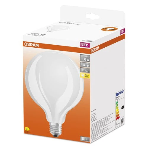 OSRAM Retrofit Classic GLOBE125 Lampe LED (ex 100W) 11W / 2700K Lumières chaudes E27