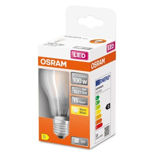 OSRAM Retrofit Classic A LED Lampe matte (ex 100W) 10W / 2700K Warmweiß E27