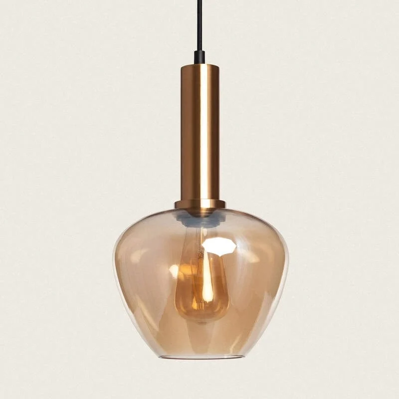 Suspension verre fumé ambre