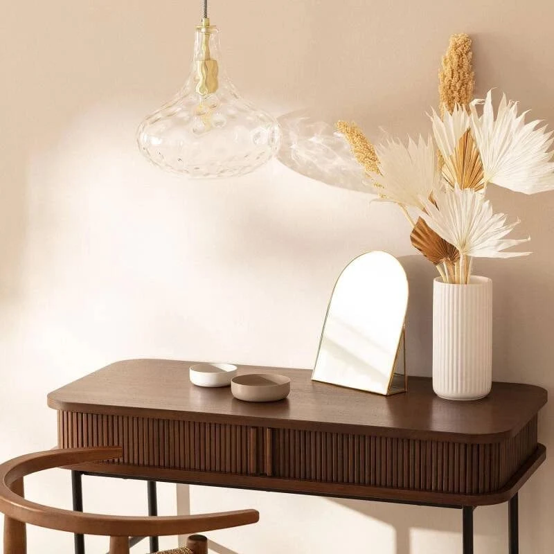 Suspension verre transparent Tassel