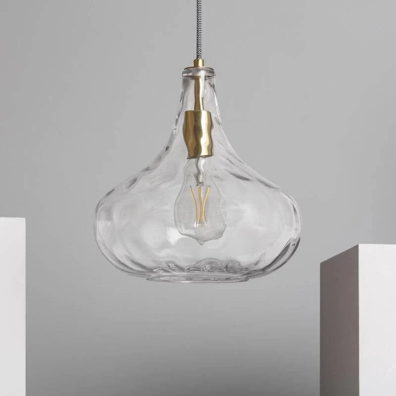 Suspension verre transparent Tassel