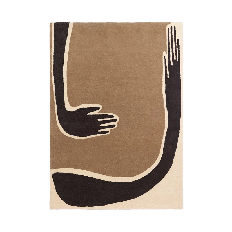 Ferm Living Pose Tufted Rug - 140 x 200 - Dark Coffee/Offwhite