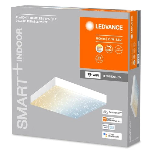 LEDVANCE SMART+ WiFi panneau lumineux à paillettes 300x300, 21W