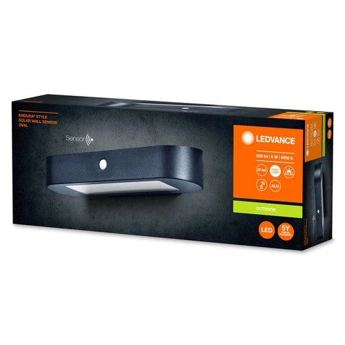 Applique solaire ovale LEDVANCE ENDURA Style, capteur, 4000K