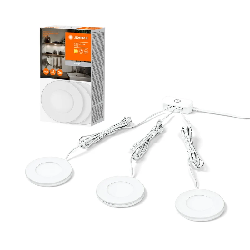 LEDVANCE éclairage sous meuble aimant 75mm, blanc, étroit, 8,5W