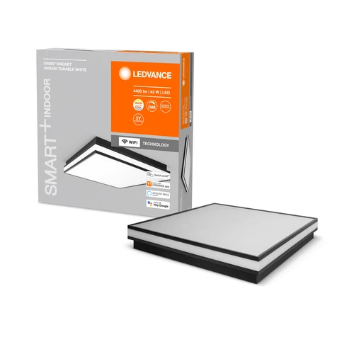 LEDVANCE Wifi SMART+ ORBIS MAGNET Plafonnier LED 45x45cm Tunable blanc 42W / 3000-6500K noir