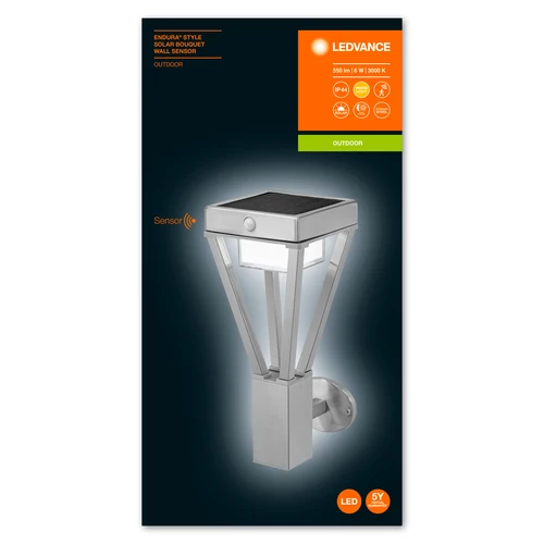 LEDVANCE ENDURA STYLE SOLAR BOUQUET Applique LED avec capteur 6W / 3000K blanc chaud gris