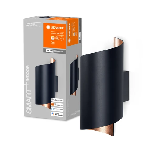 LEDVANCE Wifi SMART+ ORBIS TWIST applique LED 23x12,7cm réglable blanc 12W / 3000-6500K noir