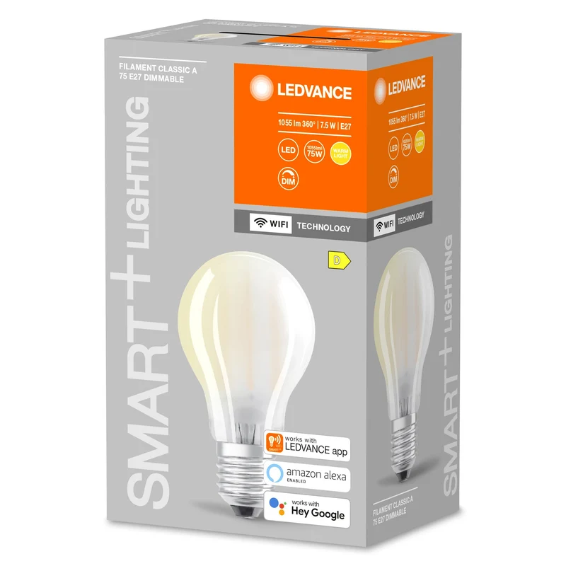 Lampe LED LEDVANCE Wifi SMART+ dimmable 7,5W / 2700K blanc chaud E27