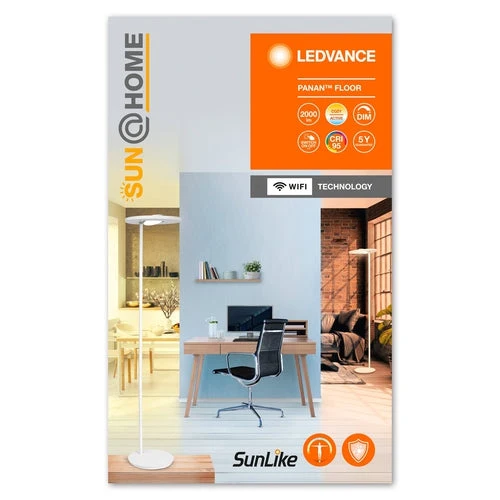 LEDVANCE Wifi SUN@HOME PANAN FLOOR Lampadaire LED 180cm 36W / 2200-5000K blanc