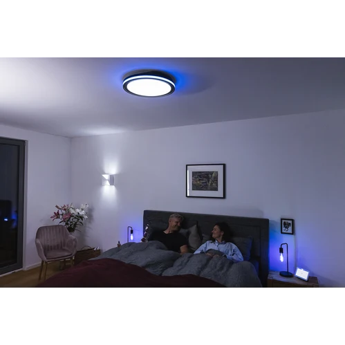 LEDVANCE Wifi SMART+ ORBIS CIRCLE Plafonnier LED RGBW multicolore 46cm blanc tunable 28W / 3000-6500K noir