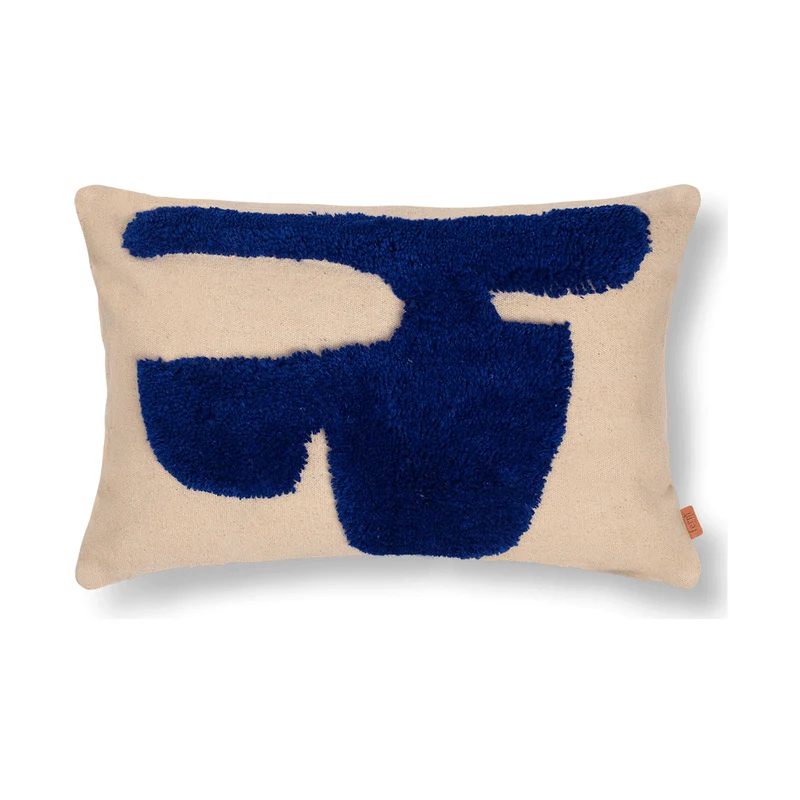 Ferm Living Lay Cushion Cover - Rectangular - Sand/Br Blue