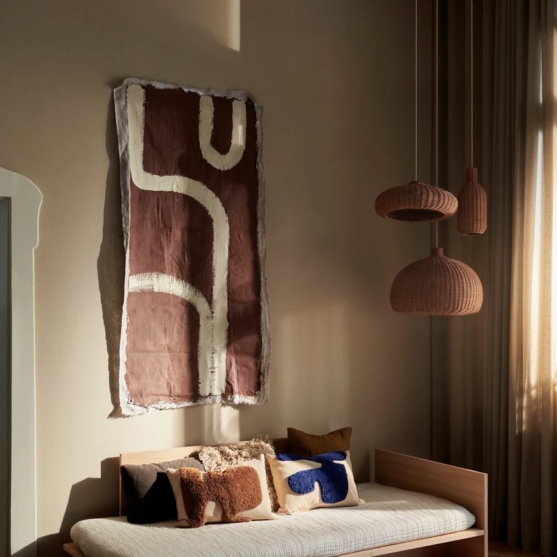 Ferm Living Lay Cushion - Sand/Off-white