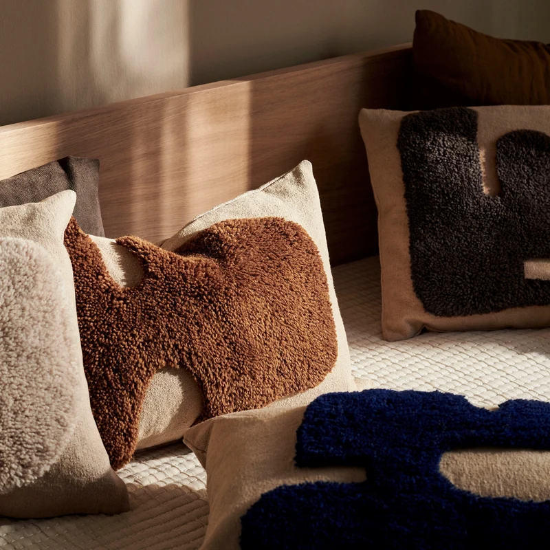 Ferm Living Lay Cushion - Sand/Off-white