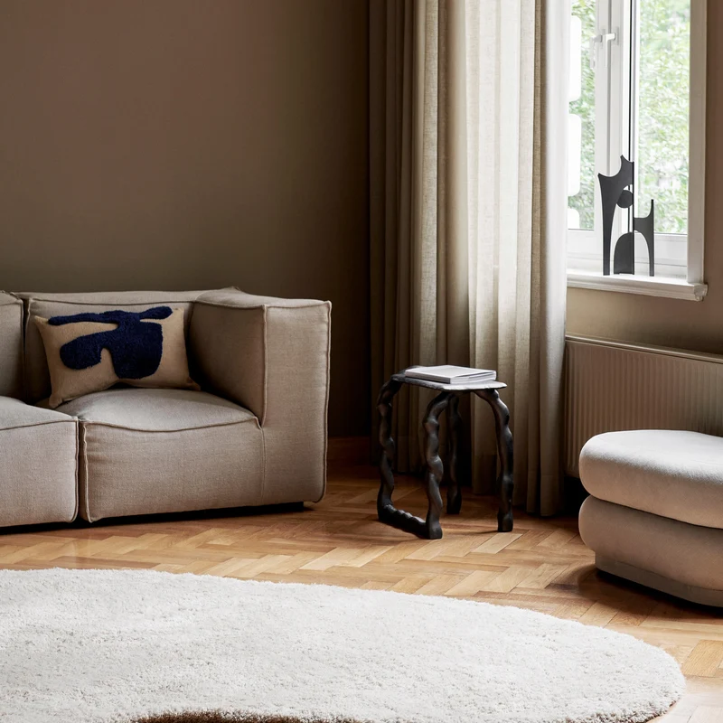 Ferm Living Lay Cushion - Sand/Dark Brown