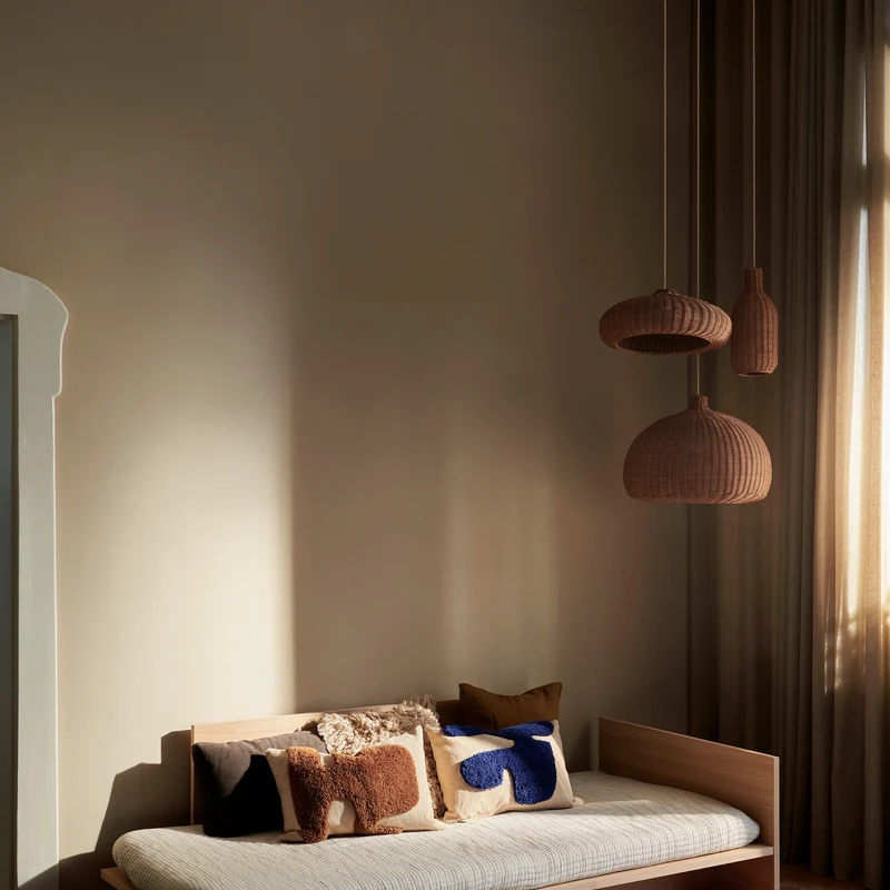 Ferm Living Lay Cushion - Sand/Dark Brown