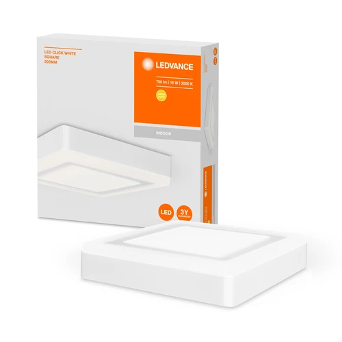 LEDVANCE LED CLICK Plafonnier blanc SQ 20cm 15 W